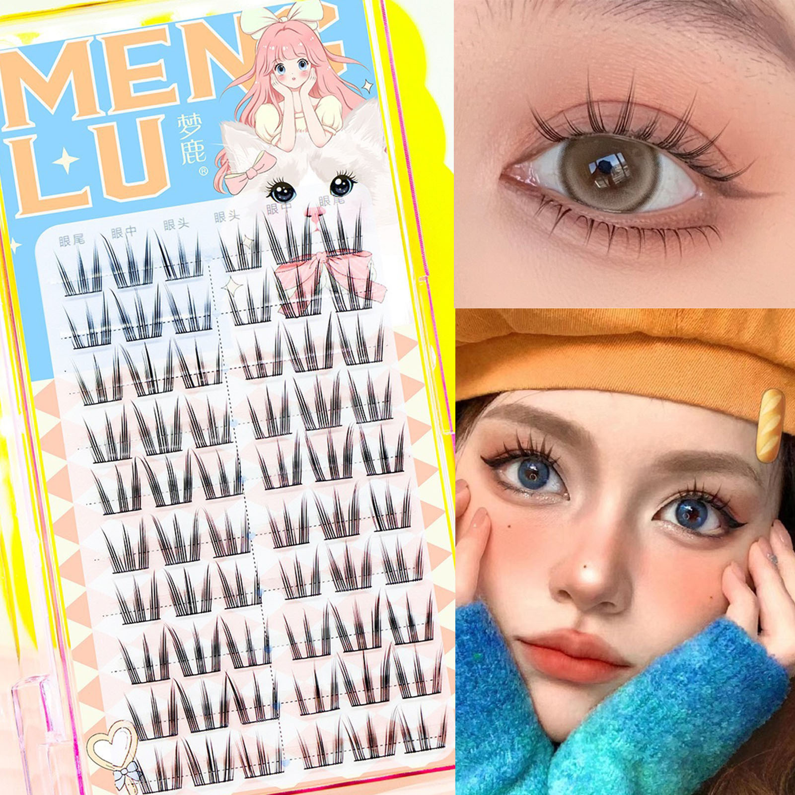 Eyelash Extension In Chinese - Pestañas postizas de girasol de 10