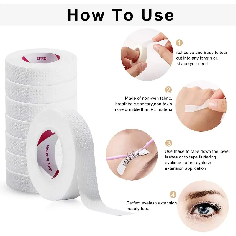 6 Rollos de Cinta Aislante Jap - Eyelash Extension Japanese reseña y precio